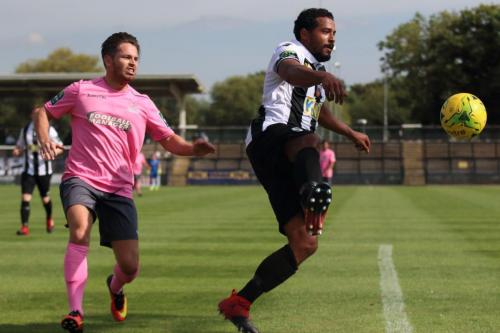 Enfields Drew Roberts (L) and Tootings Sol Patterson-Bohner