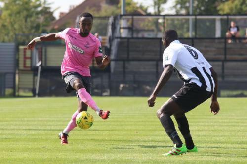 Enfields Ryan Blake (L) and Tootings Quincy Rowe