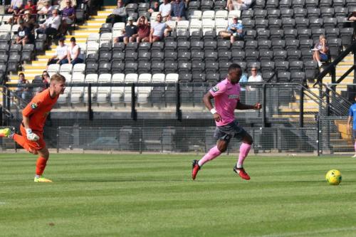 Enfields Ryan Blake capitalises on a poor clearance from keeper Kyle Merson to score the second goal236