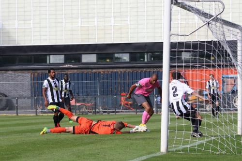 Simon Thomas beats keeper Kyle Merson to score the final goal