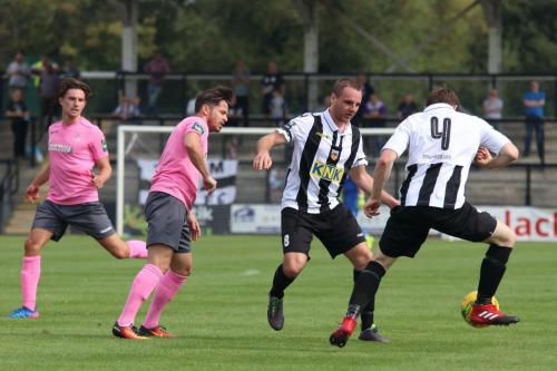 Tootings Eddie Dines (4) and Chace ONeill and Enfields Sam Youngs (L) and Drew Roberts