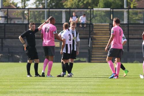 Tootings Peter Wedgeworth (3) is sent off early in the second half