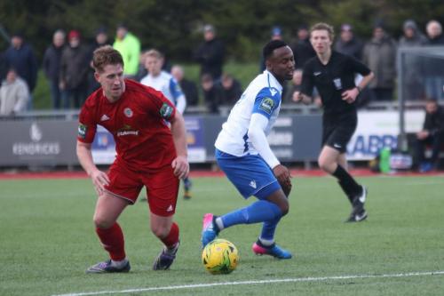 Worthings Sam Rents (L) and Enfields Ryan Blake