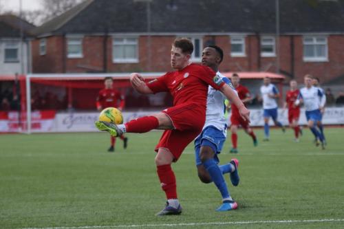 Worthings Sam Rents hooks clear from Ryan Blake