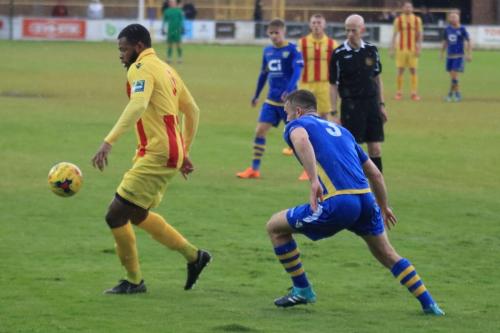 Enfields Taofiq Olomowewe (L) and Basingstokes Robert Gerrardx