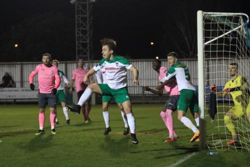 Bognors Calvin Davies heads clear