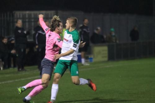 Enfields Mickey Parcell (L) and Bognors Joe Tomlinsonx