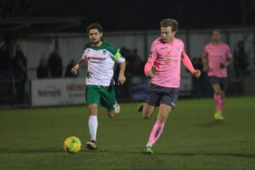 Enfields Mickey Parcell (R) and Bognors Harvey Whyte