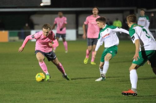 Enfields Mickey Parcell and Bognors Doug Tuck and Joe Tomlinson (R)