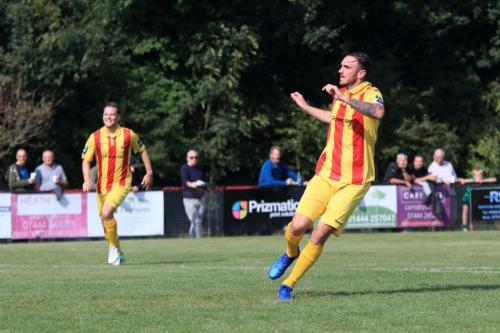 After Bilal Sayoud hit the post, Matt Johnson tucks away the rebound for the fourth Enfield goal