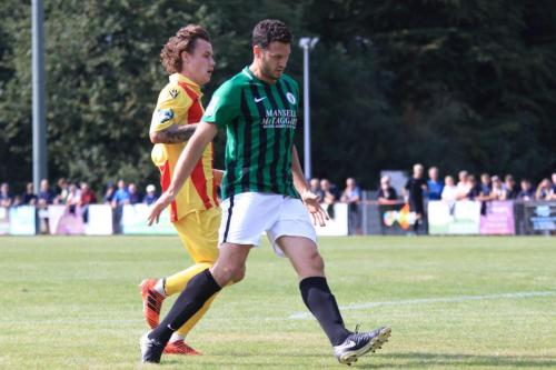 Enfields Sam Chaney (L) and Burgess Hills Gary Elphick