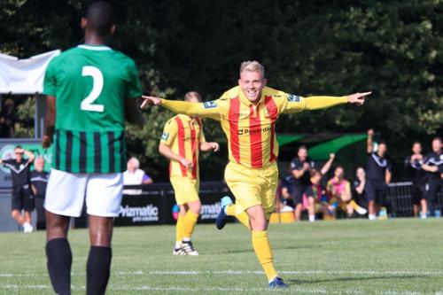 Ryan Blackman celebrates his goal