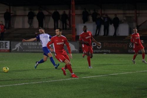 A cross from the left wing beats everyone