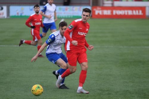Enfields Bilal Sayoud (L) and Carshaltons Bobby Price