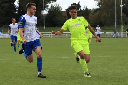 Enfields Bilal Sayoud (L) and Bedfords Jordan Jarrold