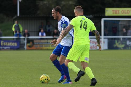 Enfields Matt Johnson (L) and Bedfords Craig Daniel