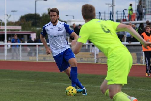 Enfields Remi Sutton (L) and Bedfords Mason Watkins-Clark
