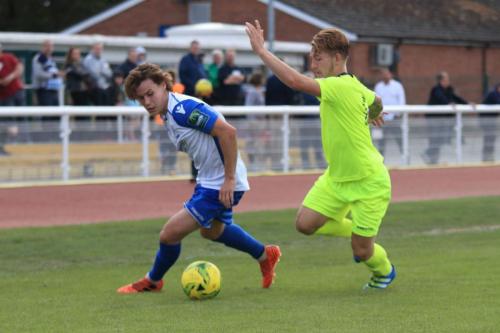 Enfields Sam Chaney (L) and Bedfords Ashton Grant