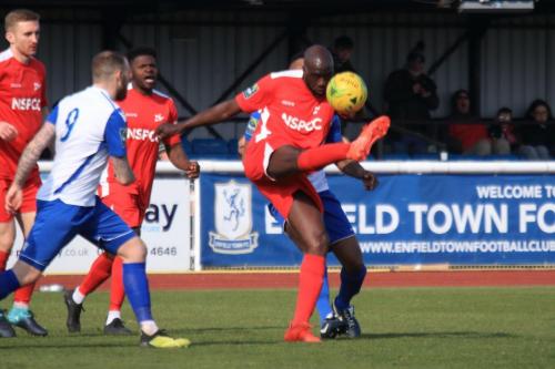 Carshaltons Peter Adeniyi clears
