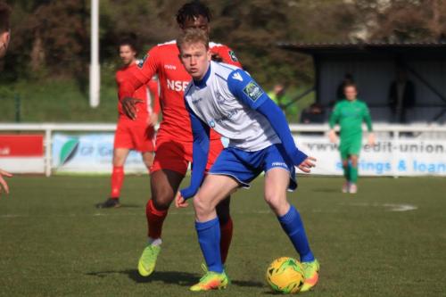 Enfields Aaron Greene (R) and Carshaltons Christie Pattison