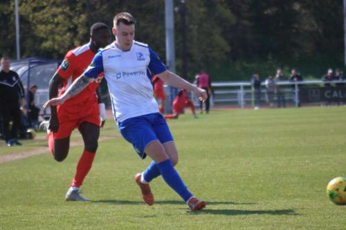 Enfields Sam Chaney (R) and Carshaltons Jacob Mendy