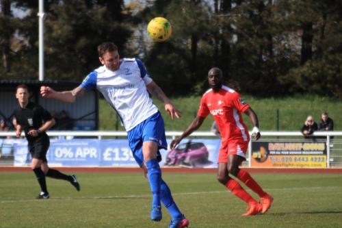 Matt Johnson heads on goal