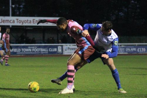 Casuals Hamilton Antonio (L) and Enfields Matt Johnsonx