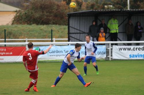 Mersthams Tom Bird and Enfields Josh Davison and Mickey Parcell (R)