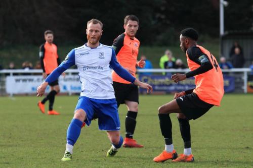 Enfields Sam Hatton and Tonbridges Alex Read and DSean Theobalds (R)