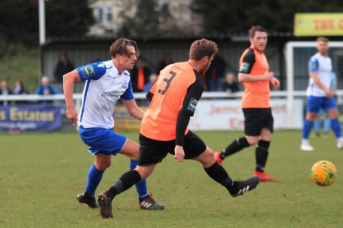 Enfields Sam Youngs (L) and Tonbridges Jack Parter