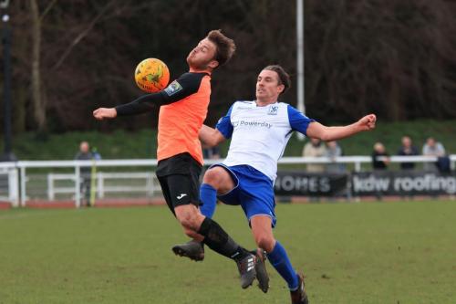 Tonbridges Jack Parter (L) and Enfields Sam Youngs