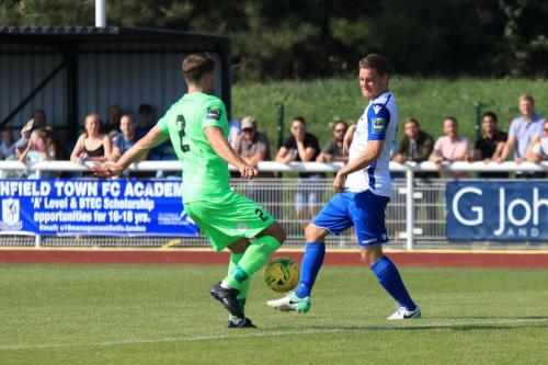Dorkings Ben Dyett (L) and Enfields Liam Hope