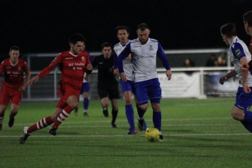 Enfields Billy Bricknell (R) and Hornchurchs Joe Christou