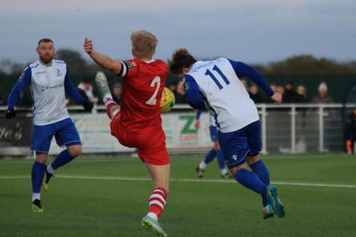 Enfields Lewis Taaffe (R) challenges Alex Bentley