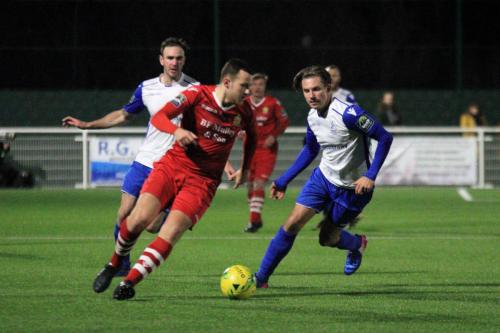 Hornchurchs Kenzer Lee and Enfields  Sam Youngs (R) and Matt Johnson
