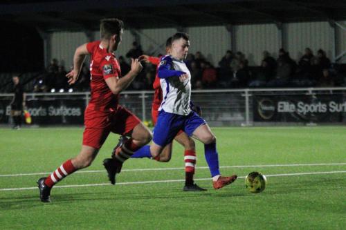 Sam Chaney beats two defenders to score the second goal