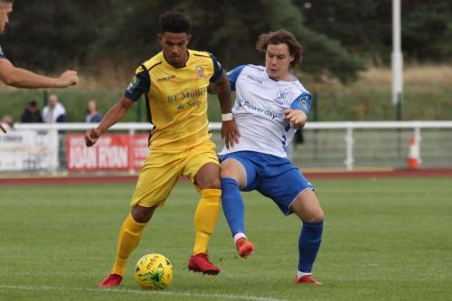 Enfields Sam Chaney (R) challenges Nathan Livings