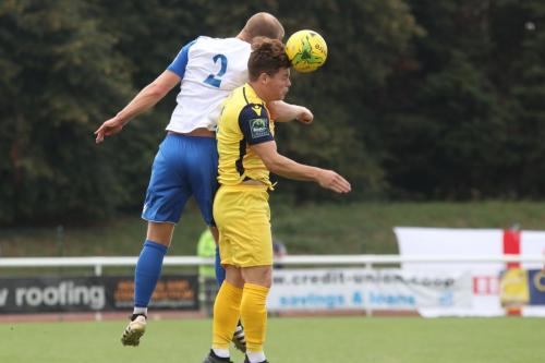 Enfields Sam Hatton (L) and Hornchurchs Jay Porter