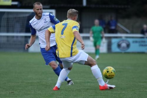 Enfields Sam Hatton (L) and Stortfords Alfie Mason