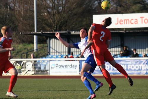 Enfields Matt Johnson challenges Josh Vincent (2)