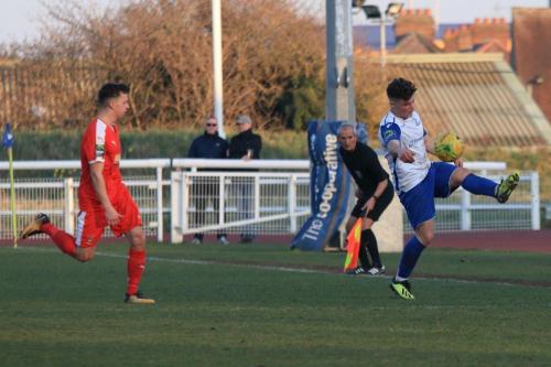 Folkestones Johan ter Horst (L) and Enfields Jay Porter