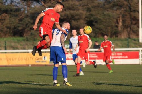 Folkestones Nat Blanks (L) and Enfields Billy Bricknell