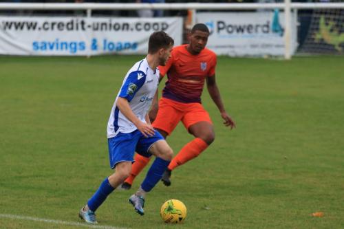 Enfields Bilal Sayoud (L) and Wares Bradley Frasier