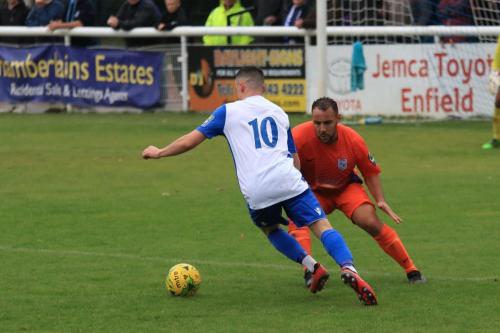 Enfields Brandon Adams (L) and Wares Louis Rose