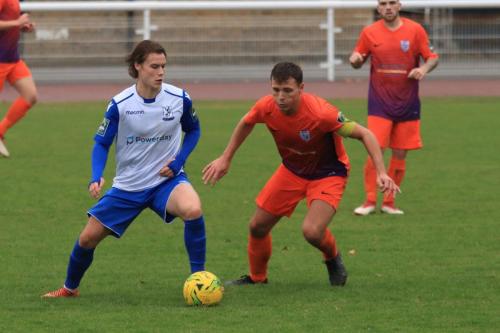 Enfields Sam Chaney (L) and Wares Gareth Madden