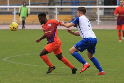 Wares Albert Adu (L) and Enfields Remi Sutton