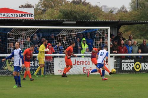 Wares Bradley Frasier finally clears after a succession of blocked shots