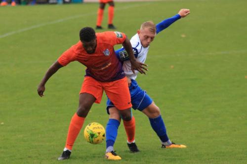 Wares Josh Obiyo (L) and Enfields Ryan Blackman