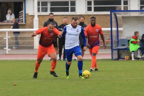 Wares Louis Rose (L) and Josh Obiyo and Enfields Billy Bricknell
