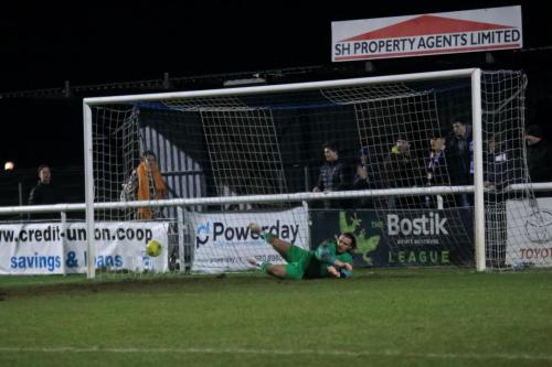 Hector Kyprianou scores the first Stortford penalty